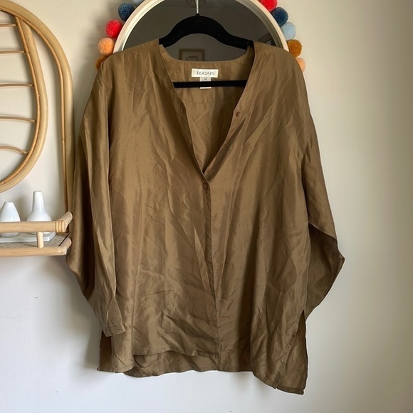 Vintage Bogari 100% Silk Tunic Top - Picture 1 of 5